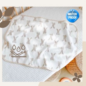 U:Baby Cotton Waterproof Protector Diaper Changing Mat - Little Rabbit